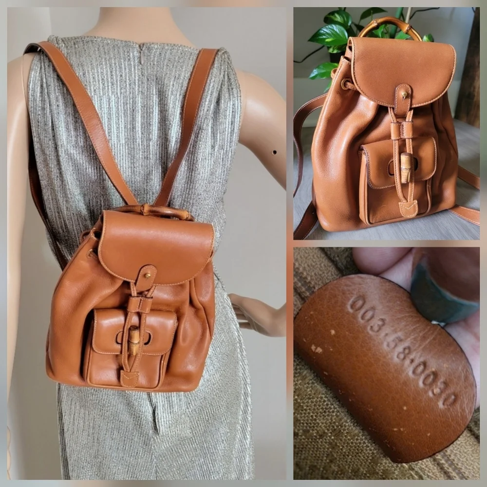 Authentic Gucci Leather Bamboo Backpack - Picture 15 of 16